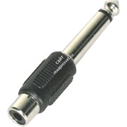 INVOTONE AD210 - переходник RCA мама &lt;>6.35мм моно джек папа,  корпус пластик