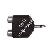 Proel AT125 - переходник, джек моно 3,5мм &lt;-> 2 х &quot;тюльпан&quot; RCA (гнездо), корпус  пластик