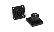 INVOTONE SPK4MQ - разъем Speaker Connector блочный,  4pin, мама, квадратный фланец, корпус пластик