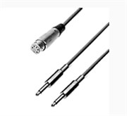 Neumann AC 27 - Кабель для блока питания BS 48 i или N 48 i, 5-pin XLR F / 2х6.3 mm mono jack, 0.3 м