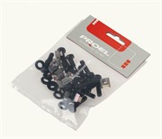 PROEL KIT12B - комплект крепежа для рэка (12шт), винт М6х25мм, гайка М6, нейлоновая шайба