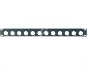 PROEL RK12N - рэковая панель, 12 отверстий под каноны,  (разьем FDL) , 1U