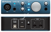 PreSonus AudioBox iOne аудио интерфейс, USB 2.0/iPad-Port, 2вх/2 вых канала, 1мик,1инстр, 24бит/44-96кГц, софт Studio One Artist
