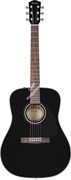 FENDER CC-60S BLK акустическая гитара, топ - массив ели, цвет черный