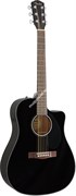 FENDER CD-60SCE BLK электроакустическая гитара, топ - массив ели, цвет черный