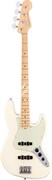 FENDER AM PRO JAZZ BASS MN OWT бас-гитара American Pro Jazz Bass, цвет олимпик уайт, кленовая накладка грифа