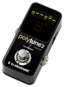 TC ELECTRONIC POLYTUNE 2 NOIR педальный тюнер в уменьшенном корпусе, цвет чёрный