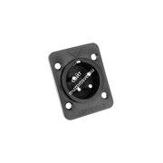 AMPHENOL AP422 - разъем блочный  4 контакта, "папа",  корпус - пластик, квадратный.фланец, черный