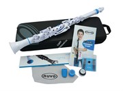 NUVO Clarin?o Standard Kit (White/Blue) Кларнет, материал - АБС пластик, цвет - белый/голубой, в комплекте - кейс, тряпочка для