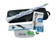 NUVO Clarin?o Standard Kit (White/Green) Кларнет, материал - АБС пластик, цвет - белый/зелёный, в комплекте - кейс, тряпочка для