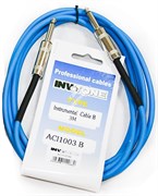 INVOTONE ACI1003/B - инструментальный кабель, 6,3 джек моно <-> 6,3 джек моно, длина 3 м (синий)