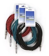 INVOTONE ACI1110/BK - инструм. кабель, 6,3 джек моно <-> 6,3 джек моно тряп. изол, дл. 10 м (черный)