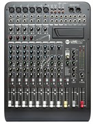RCF L-PAD 12CX  (17140034)  Микшерный пульт, 6 микрофонных входов, 4 стерео входа, 1 AUX, 1 FX посыл, процессор эффектов, компрессор на 4-х микрофонных входах, 3-полосн./2-полосн. EQ, внутренний БП. Слот для интеллектуальной карты.