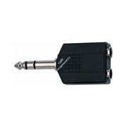 QUIK LOK AD76 адаптер, 2 входа Stereo Jack 6.3mm (1/4&#39;) на 1 Stereo Jack 6.3mm (1/4&#39;)