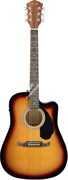 FENDER FA-125CE Dreadnought, Sunburst электроакустическая гитара, цвет санберст