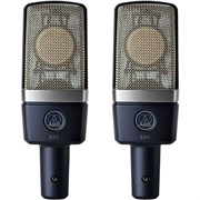 AKG C214 ST подобранная стереопара конденсаторых микрофонов C214. В комплекте: H85 держатель антивибрационный — 2шт, W214 ветрозащита — 2шт, H50 cтереопланка с 2-мя втулками, кейс жесткий