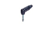 Neutrik NP2RX-B кабельный разъем Jack 6.3мм TS (моно) штекер угловой, черненый корпус, золоченые контакты