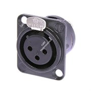 Neutrik NC3FD-L-BAG-1 панельный разъем XLR female черненый корпус