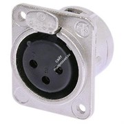 Neutrik NC3FDM3-L-1 панельный разъем XLR female, крепежные отверстия резьба М3
