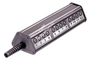 Neutrik NSB3B-20/4 распред. коробка 20 XLR female входов, 4 XLR male выхода, трапецевидная конструкция.