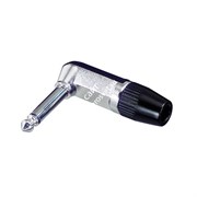 Neutrik NYS208 кабельный разъем Jack 6.3мм TRS (стерео) штекер, угловой, металический корпус для кабеля 6мм