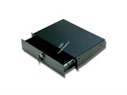 EUROMET EU/R-CA2  01912 Выдвижной рэковый ящик с замком, 2U, сталь черного цвета