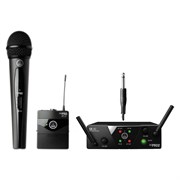 AKG WMS40 Mini2 Mix Set радиосистема US45AC с приёмником SR40 Mini Dual, 1 портативным и 1 ручным передатчиками, в комплекте 2 гитарных шнура MKG L