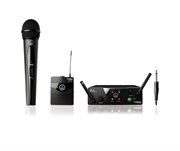 AKG WMS40 Mini2 Instrumental Set инструментальная радиосистема US25BD с приёмником SR40 Mini Dual и двумя портативными передатчиками, в комплекте 2 гитарных шнура  MKG L