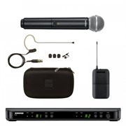 SHURE BLX1288E/MX53 M17 662 - 686 MHz двухканальная радиосистема с головным микрофоном MX153 и ручным передатчиком SM58