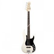 FENDER DLX ACTIVE JAZZ BASS V PF OWT бас-гитара 5 стр. Deluxe Active Jazz Bass V, цвет олимпик уайт, накладка грифа Пао Ферро