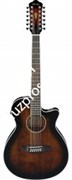 IBANEZ AEG1812II-DVS, 12-ти струнная электроакустическая гитара , цвет античный тёмный бёрст,