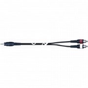 QUIK LOK AD40-3K компонентный кабель, 3 метра, разъёмы Stereo Mini Jack Male - 2 RCA (тюльпаны),(MINI JACK TRS MALE - 2 RCA MALE