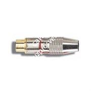 QUIK LOK F234-RE Nickel plated phono socket red