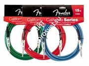 FENDER 15&#39; CALIFORNIA INSTRUMENT CABLE CANDY APPLE RED инструментальный кабель 4,5 метра, цвет красный