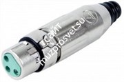 SWITCHCRAFT AAA3FZ кабельный разъём XLR: 3-контактный, &#39;мама&#39;. Металлический, никелированный.