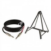 KLOTZ SMARTKIT Guitar Выгодный комплект: гитарная стойка K&M 17581 и кабель Klotz серии Pro Artist 5 метров с разъемами Switchcr