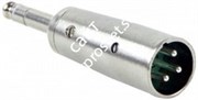 SWITCHCRAFT 387AX переходник JACK(папа)-XLR-M(папа), металл, никель
