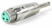 SWITCHCRAFT 386AX переходник JACK(папа)-XLR-F(мама), металл, никель