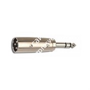 QUIK LOK G124-K адаптер металлический. Разъемы XLR Male (папа) - Stereo Jack 6.3mm (1/4')
