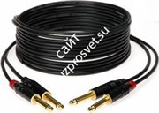 KLOTZ KMPR0300 KeyMaster инструментальный стерео кабель для клавишных 3м, моно Jack Amphenol - моно Jack Amphenol(угловой)