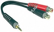 KLOTZ AYS-4 готовый провод, разъемы 2RCA Female - стерео Mini Jack, длина 20 см.