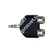 QUIK LOK AD273 адаптер, stereo 3.5mm jack папа x 2 RCA мама