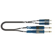 QUIK LOK RKSA130-5 компонентный кабель, пластиковые разъёмы 2х mono Jack male, 2x RCA male, 5 м