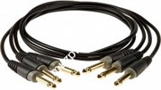 KLOTZ AU-JJ0015 два патч-кабеля, длина 15 см, позолоченные прямые джеки