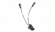K&amp;M 85650-000-55 подсветка для пюпитров на прищепке, Mighty Bright - Duet 2, 2х2 LED лампы, батарейки в комплекте