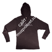 ZILDJIAN T7121 LONG SLEEVE LIGHTWEIGHT HOODIE T, S футболка с длинным рукавом с капюшоном, чёрная, размер S