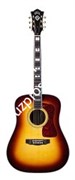 GUILD D-55E Dreadnought, Antique Burst электроакустическая гитара, цвет санберст, в комплекте кейс.