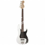 FENDER DLX ACTIVE P BASS SPEC PF OWT бас-гитара Deluxe Active Precision Bass Special, цвет олимпик уайт, накладка грифа Пао Ферр