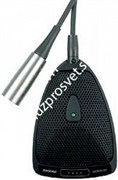 SHURE MX393/S плоский (поверхностный) конденсаторный суперкардиоидный микрофон с программируемым переключателем, черный.