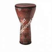 REMO DJ-FESM-34- Djembe, Designer Series, Festival Pre-Tuned, Small, 8&#39; X 14&#39;, SKYNDEEP®, FIBERSKYN®, Fabric Red Forge джембе